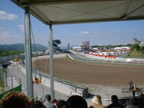 Main Straight - no traffic Ringside seat on the last corner Circuit de Catalunya