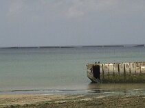 mulberryharbour2 Panoramic of what is left of the Mulberry Harbour - which was only made to last 3-6 Months in 1944!