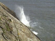 spume For a poor camera man I was quite impressed that I managed to catch this spume of sea water!