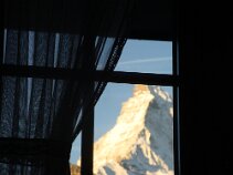 View from Room Weds The Matterhorn in all it's splendour, finally shows it's face